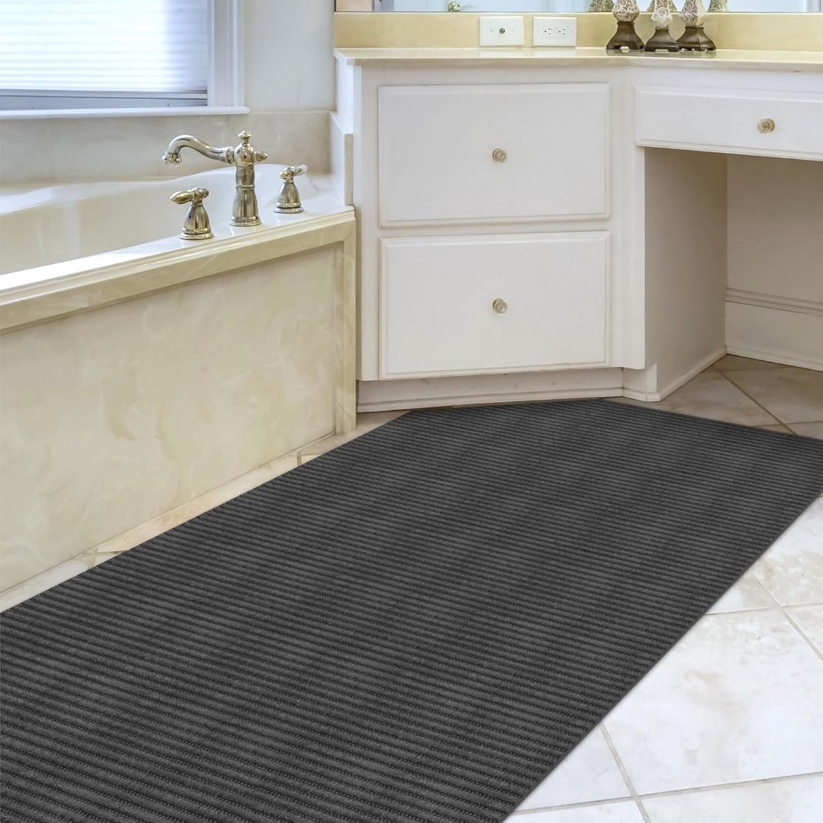 Zachte Antislip Badmat 65 x 1500 cm - Voordelige Schuimmat voor Badkamer en Keuken