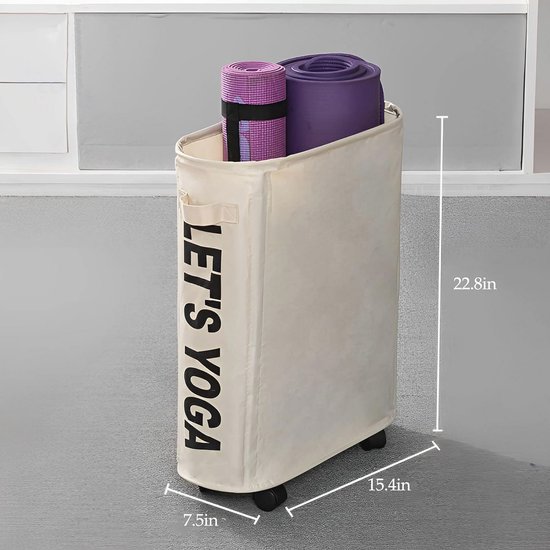 Yogamat opbergrekken met wielen - Thuisgym opbergrek voor yogamatten en fitnessaccessoires van Yogamat — afbeelding 2