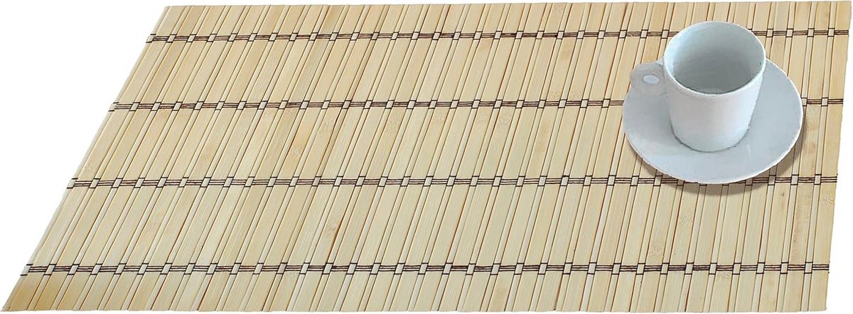 Bamboehouten placemat 30 x 40 cm - Beige