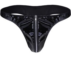 Erotisch Heren Ondergoed Slip Tijgerprint met Ritssluiting en Lage Taille