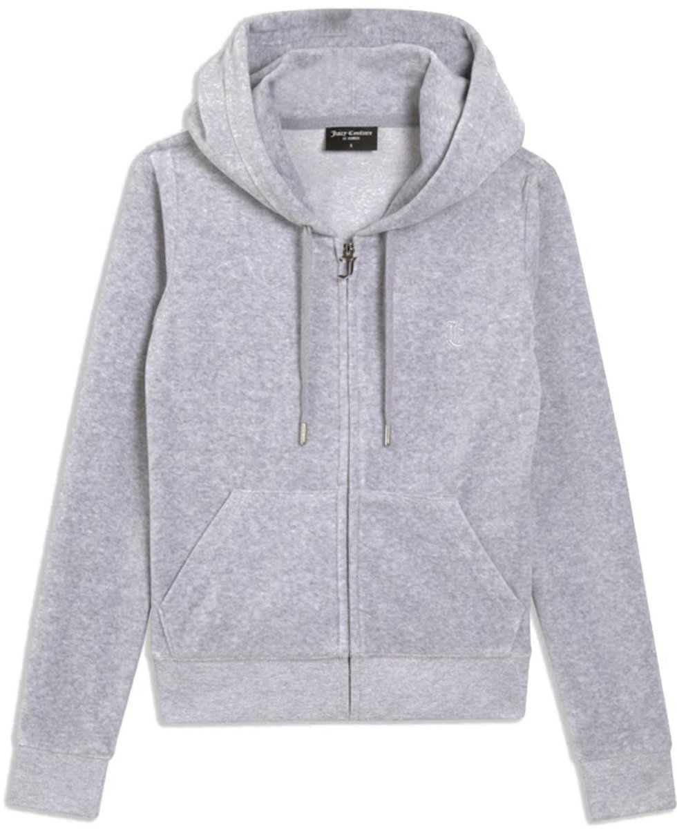Juicy Couture Juicy Couture Robertson hoodie met ritssluiting GRIJS - Maat XL