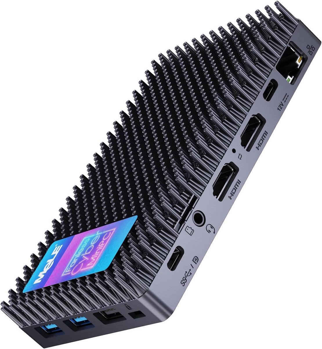 Mini PC Fanless 8GB DDR4 128GB ROM 4K 60Hz Drievoudig Scherm USB-C HDMI VESA