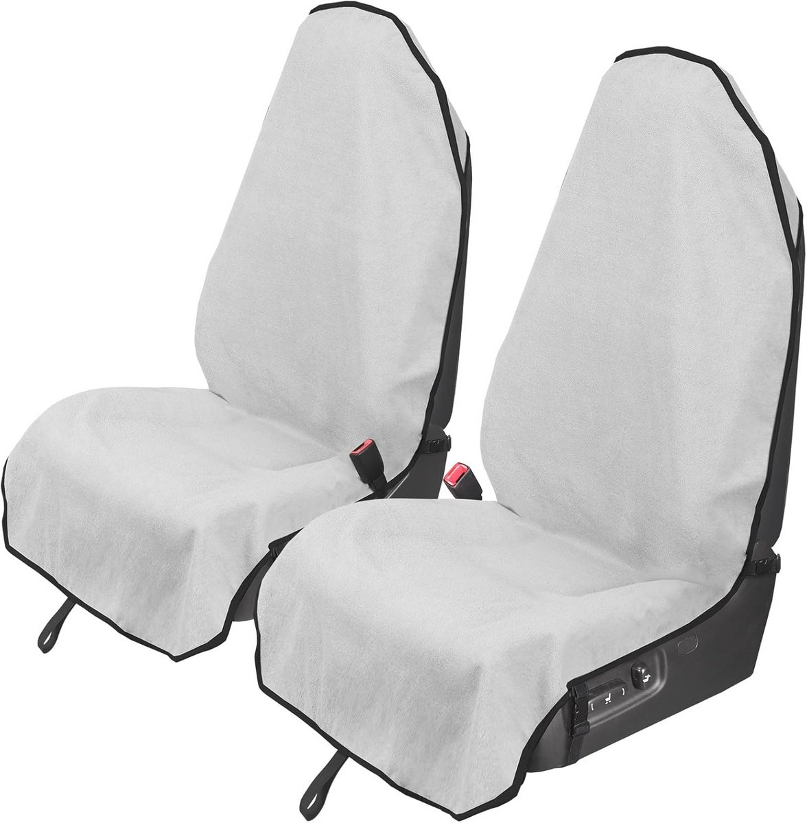 Witte waterdichte handdoeken - 2 stuks - ideaal voor autostoelcover, fitness, yoga en buit