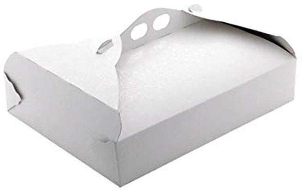 25 stuks pastelbox 17 x 24 x 5,5 cm - kartonnen doos voor taart en gebak
