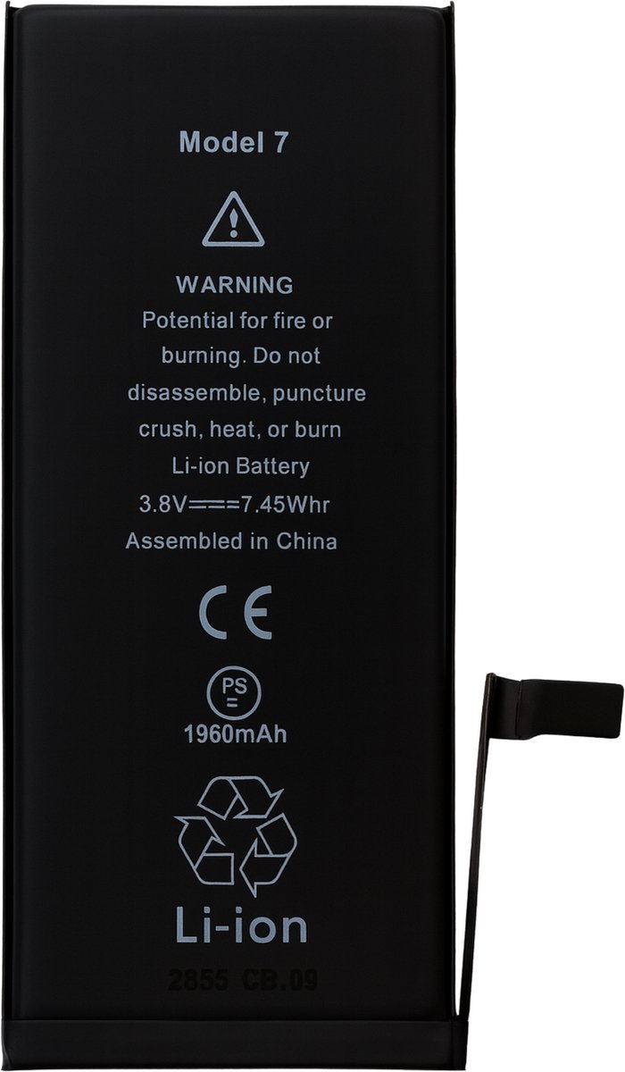 Batterij voor iPhone 7 - Vervangende batterij 1960 mAh lithium-ion
