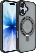 Étui Reovo compatible avec iPhone 17 MagSafe - Support à 360° - Protection contre les chutes jusqu'à 2 m - Zwart - Prise en main antidérapante - Protection de l'appareil photo