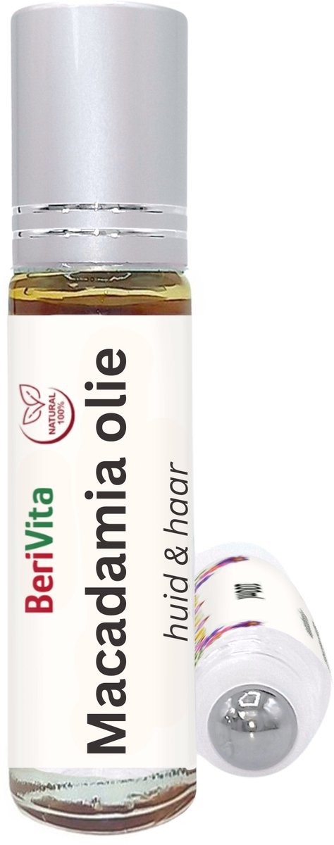 Macadamia Olie Puur 10ml Rollerfles - Huidolie