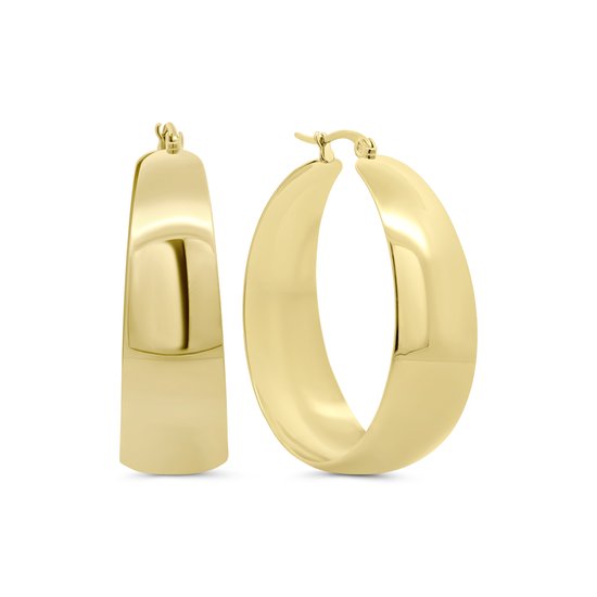 8CE-70658 – CO88 Collection – Larges Boucles d'Oreilles 40 mm – Couleur Or