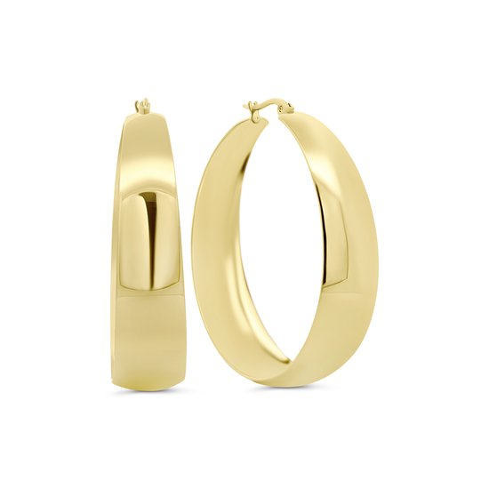 8CE-70659 – CO88 Collection – Larges Boucles d'Oreilles 50 mm – Couleur Or