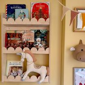 Montessori boekenrek kinderkamer | 3 planken - blank 87x60x12 | toddie.nl