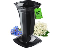 Elegante Grafvaas met Sokkel - Weerbestendige Bloemenvaas voor Grafsteen