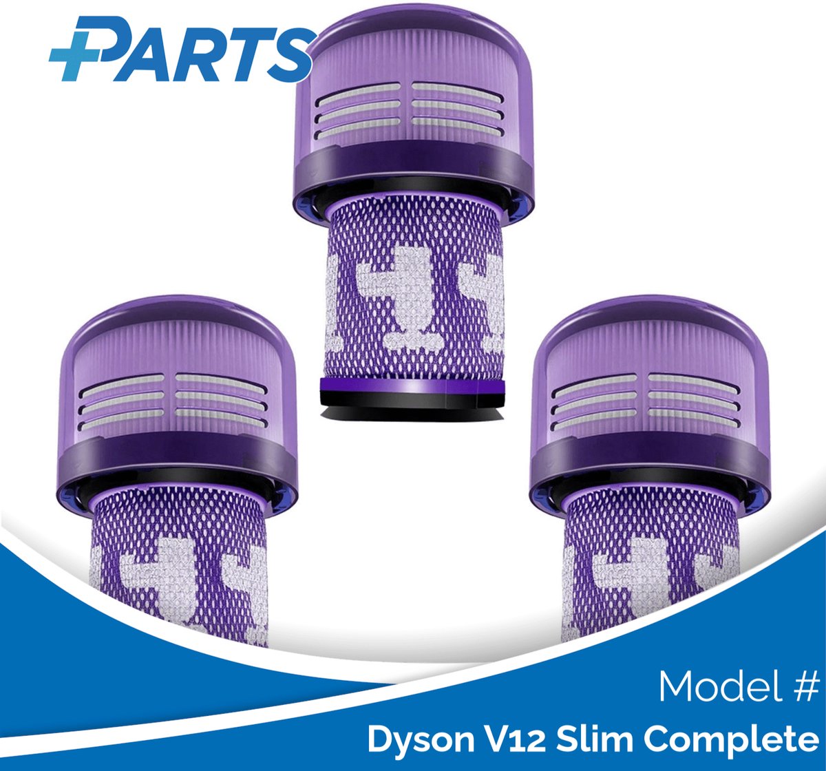 Dyson V12 Slim Complete Filters (3 Stuks, Plus.Parts® alternatief voor 971517-01)
