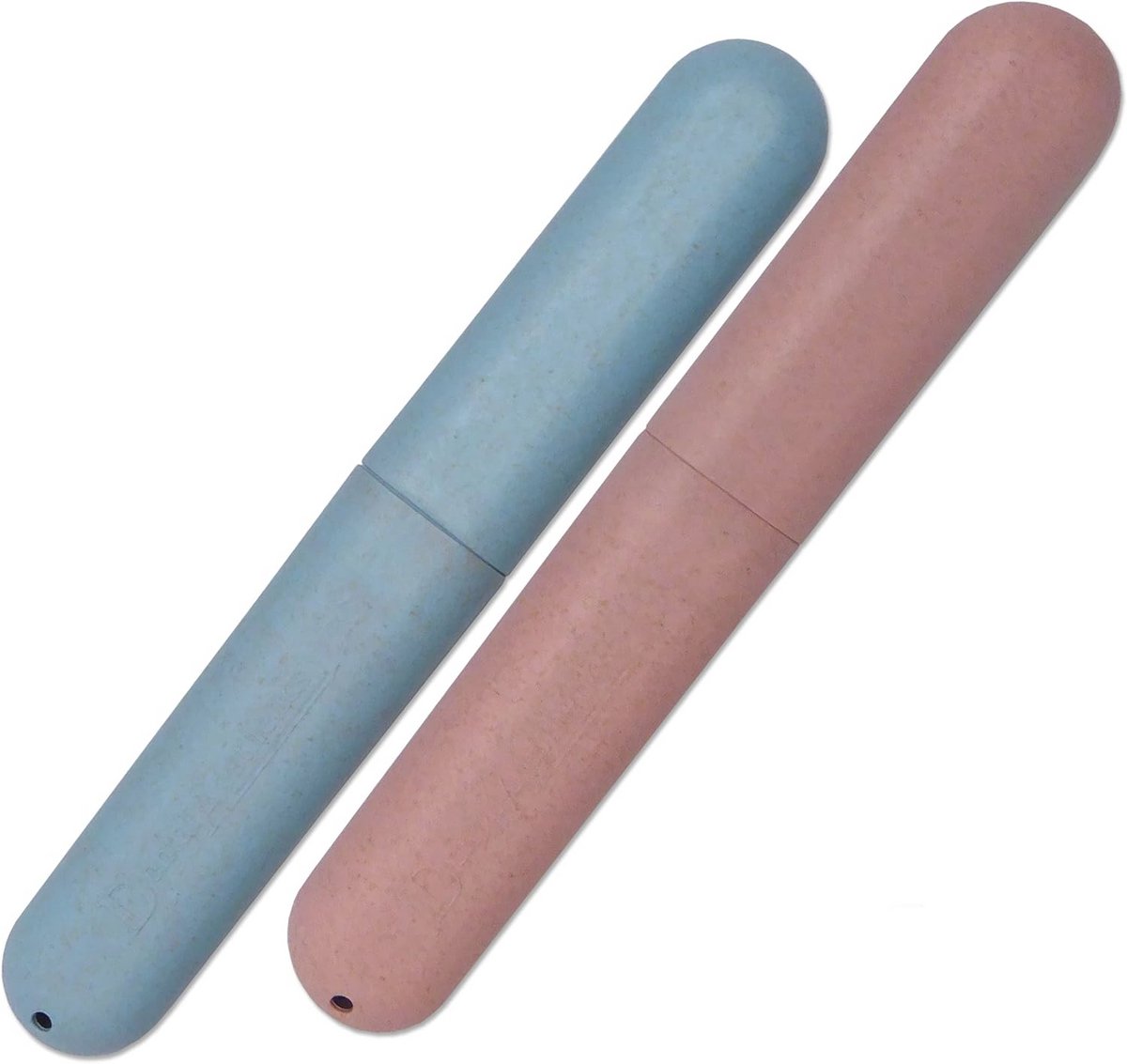 Eco Tarwestro Tandenborstelhoesjes Set van 2 - Blauw en Roze