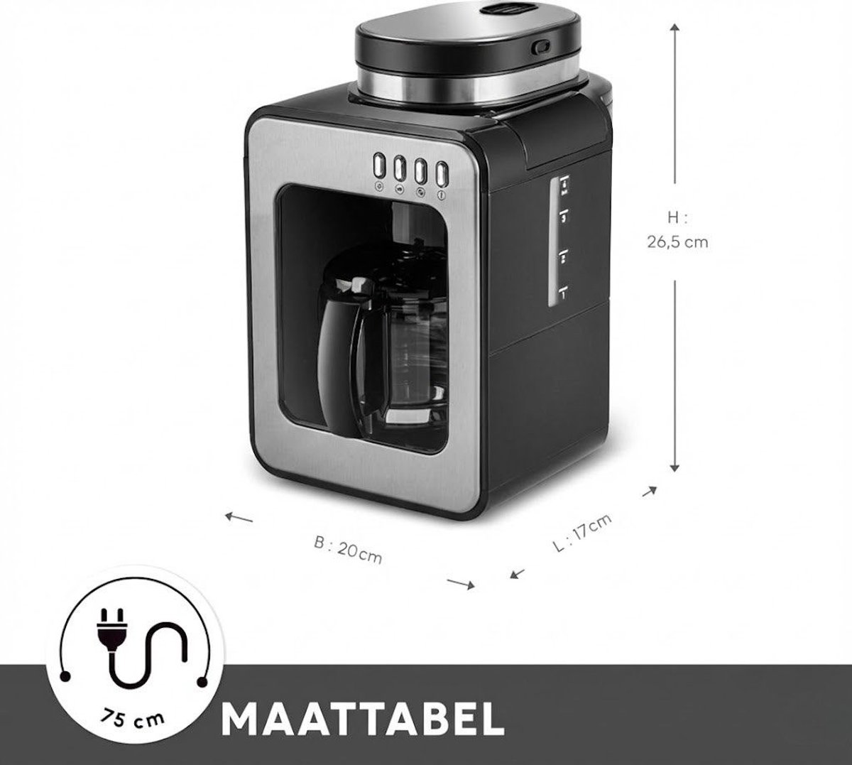 Koffiemachine met Bonen - Volautomatische Koffiemachine thumbnail 5