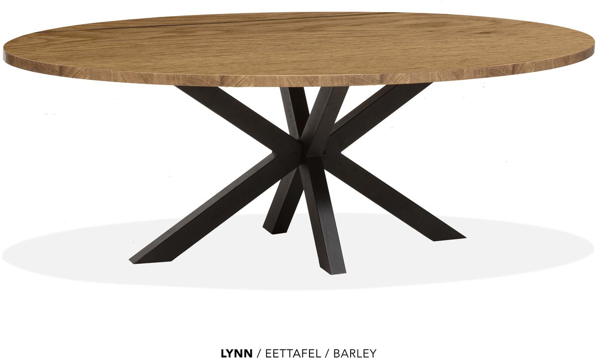 Maxfurn Lynn - Ovale eettafel Lynn | Zeer krasvast | Kleur: Barley | Afm. 250x128cm Natuurlijk eiken