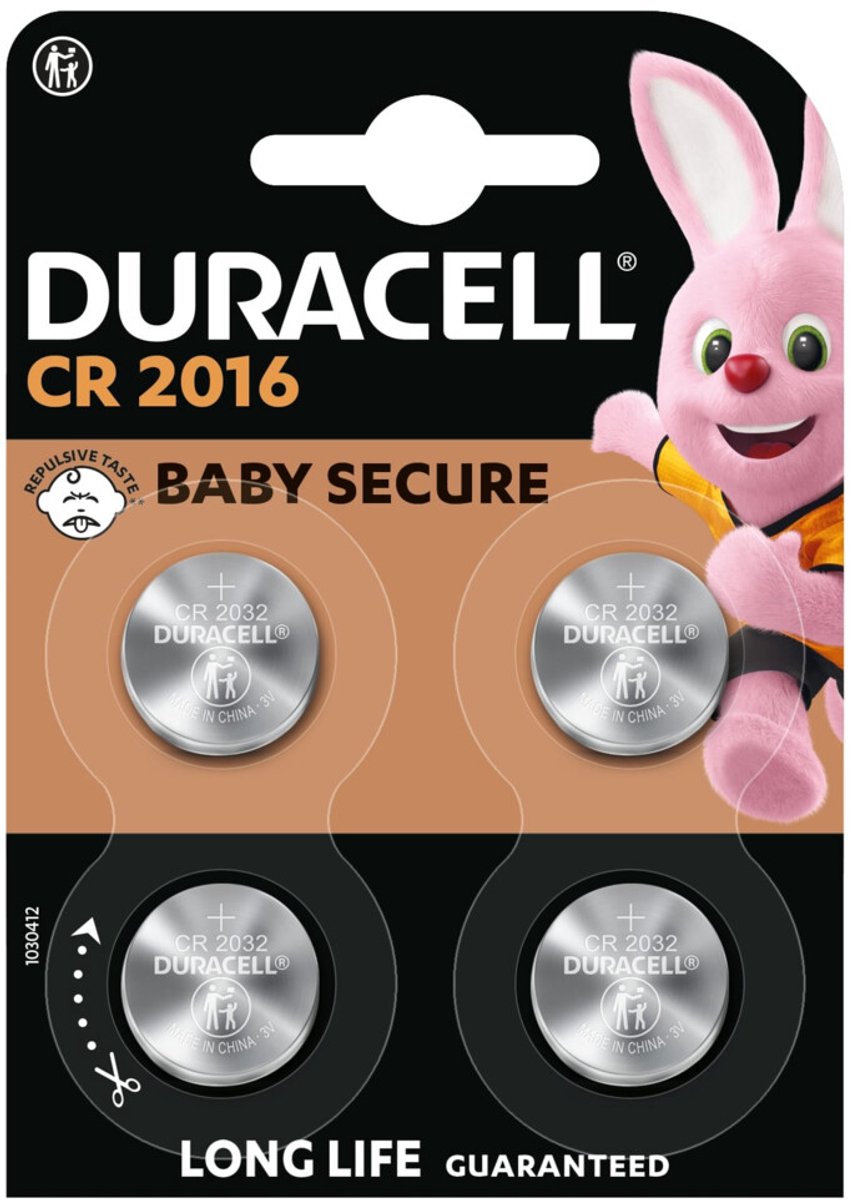 Duracell Knoopcelbatterijen 2016 - 2 x 4 stuks - Voordeelverpakking