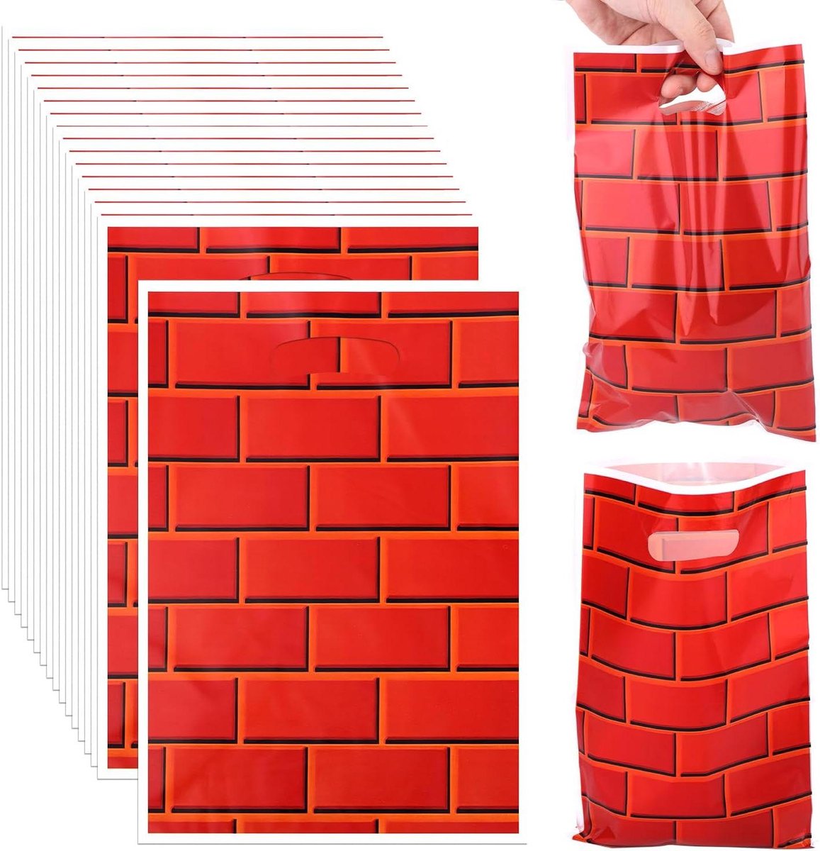 Allecta - Cadeauzakjes Broer Thema - Feestcadeau en Snoepzakjes voor Verjaardagsfeestjes met Tekenfilm Animatie.