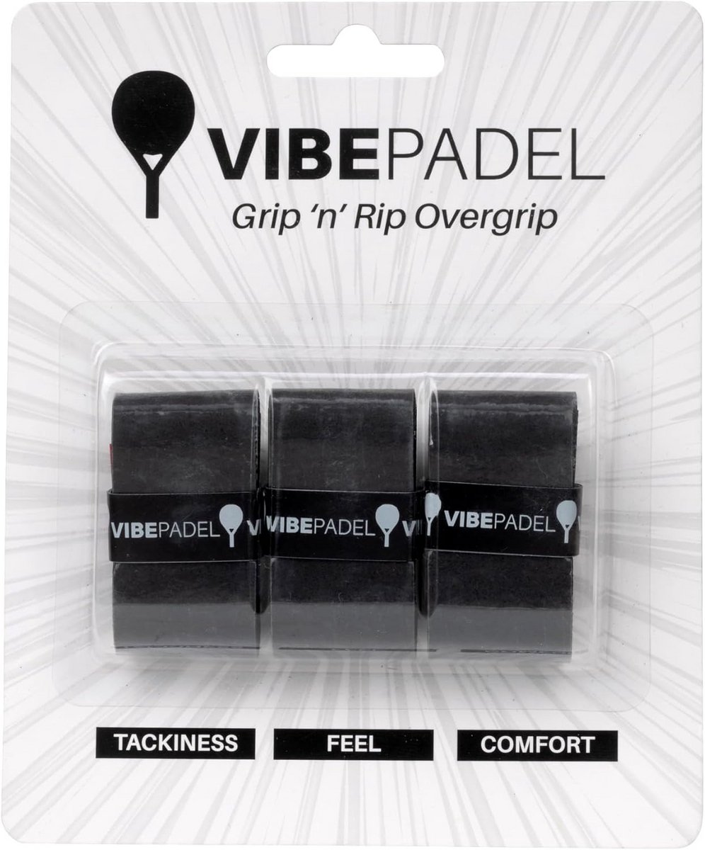 Antislip Overgrip voor Padel, Squash en Badminton Rackets - Tacky Grip met Hoge Zweetabsorptie - 3 Stuks