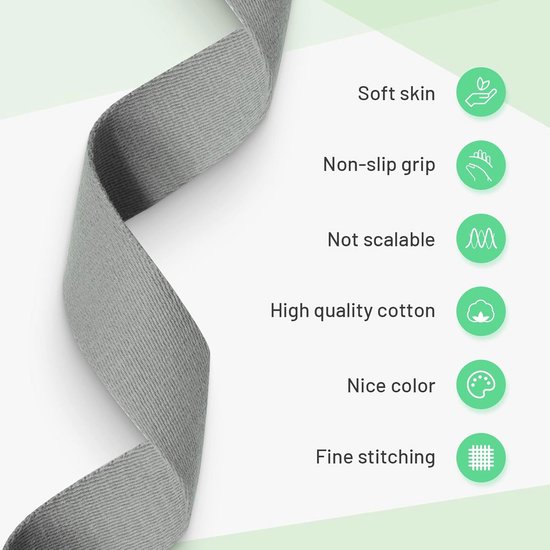 Katoenen Yogariem voor Yoga en Fitness - Praktische Accessoire voor Beginners en Gevorderden - Diverse Kleuren, Lengte 180/250 cm — afbeelding 2