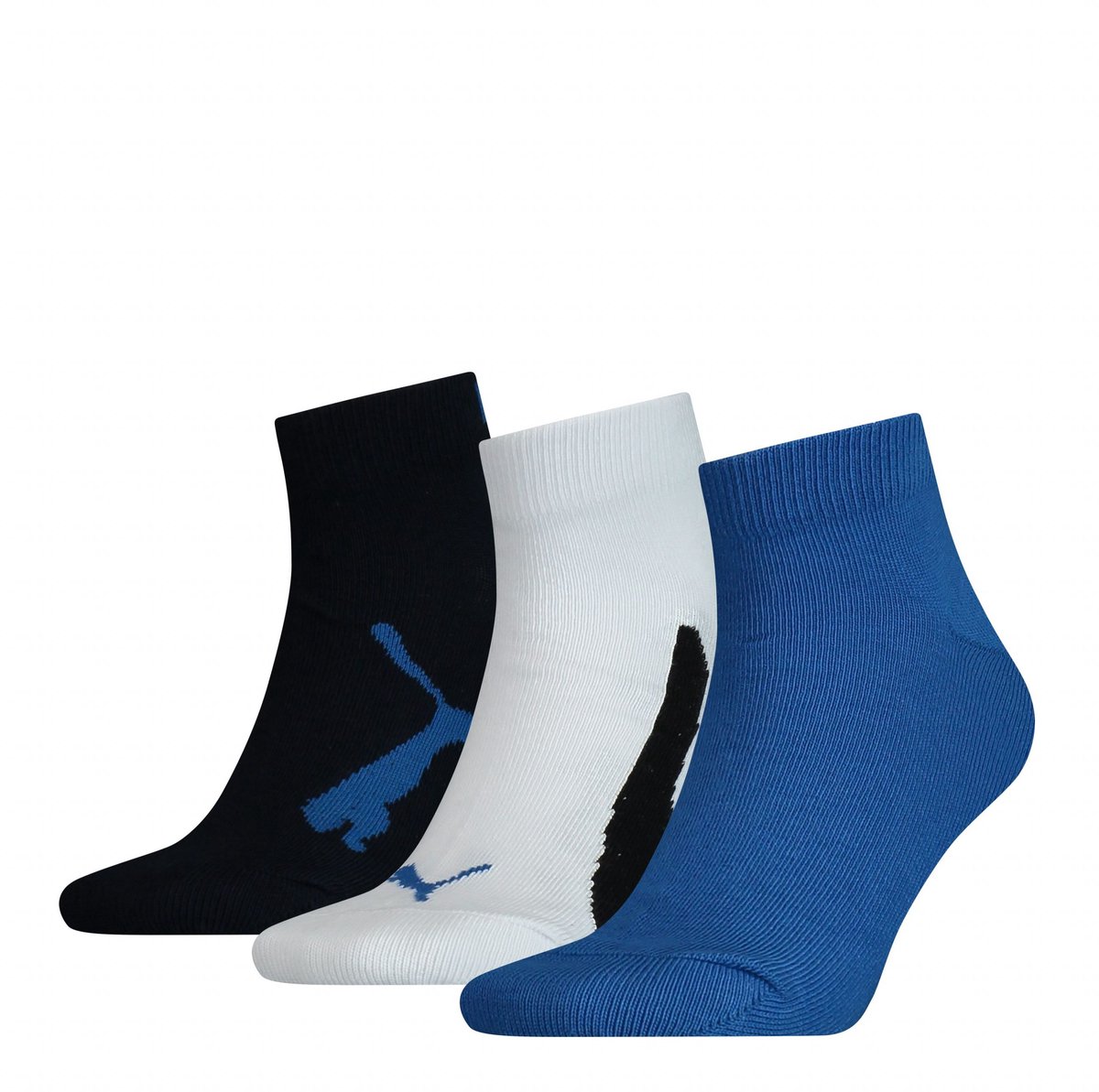 Puma Kids BWT Quarter Sokken 3 Pack Blauw