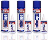 Mitreapel Secondelijm met Activator – 500 ml – 3 stuks – Superlijm – Sterke Secondelijm – Snelle en Betrouwbare Reparaties in Seconden - Twee-componentenlijm - Super Glue Instant Adhesive with Activator