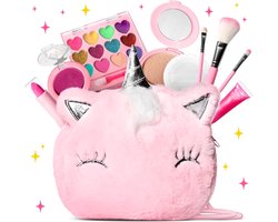 BOTC Echte make-up set - voor meisjes met een pluizig Tasje - Echte, niet-giftige, afwasbare Make-up speelgoedset - Eenhoorn