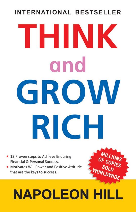 Foto: Denk groot word rijk het klassieke persoonlijke ontwikkelingsboek