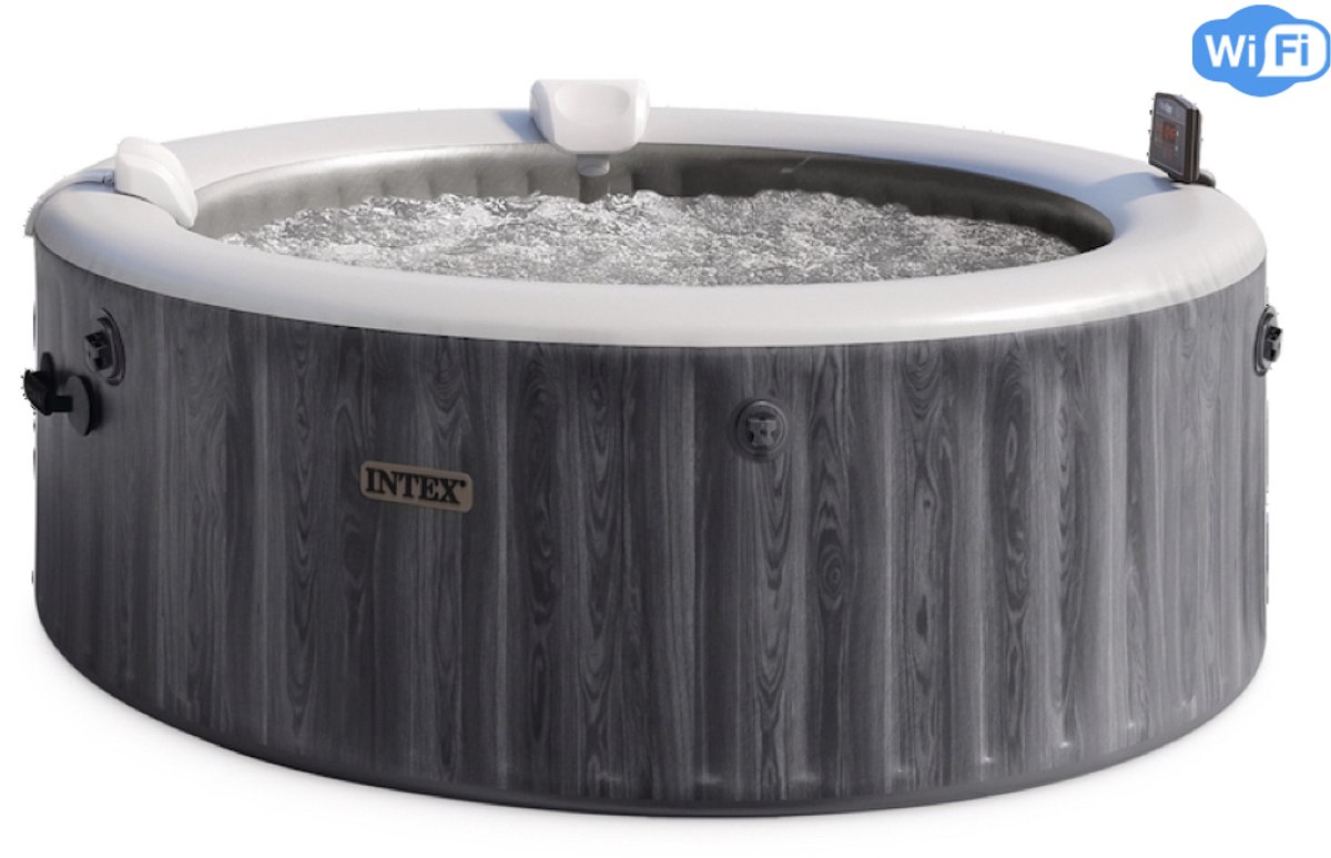 Intex 4-persoons Deluxe Round Bubble Spa Set Greywood - Intex - €557,22