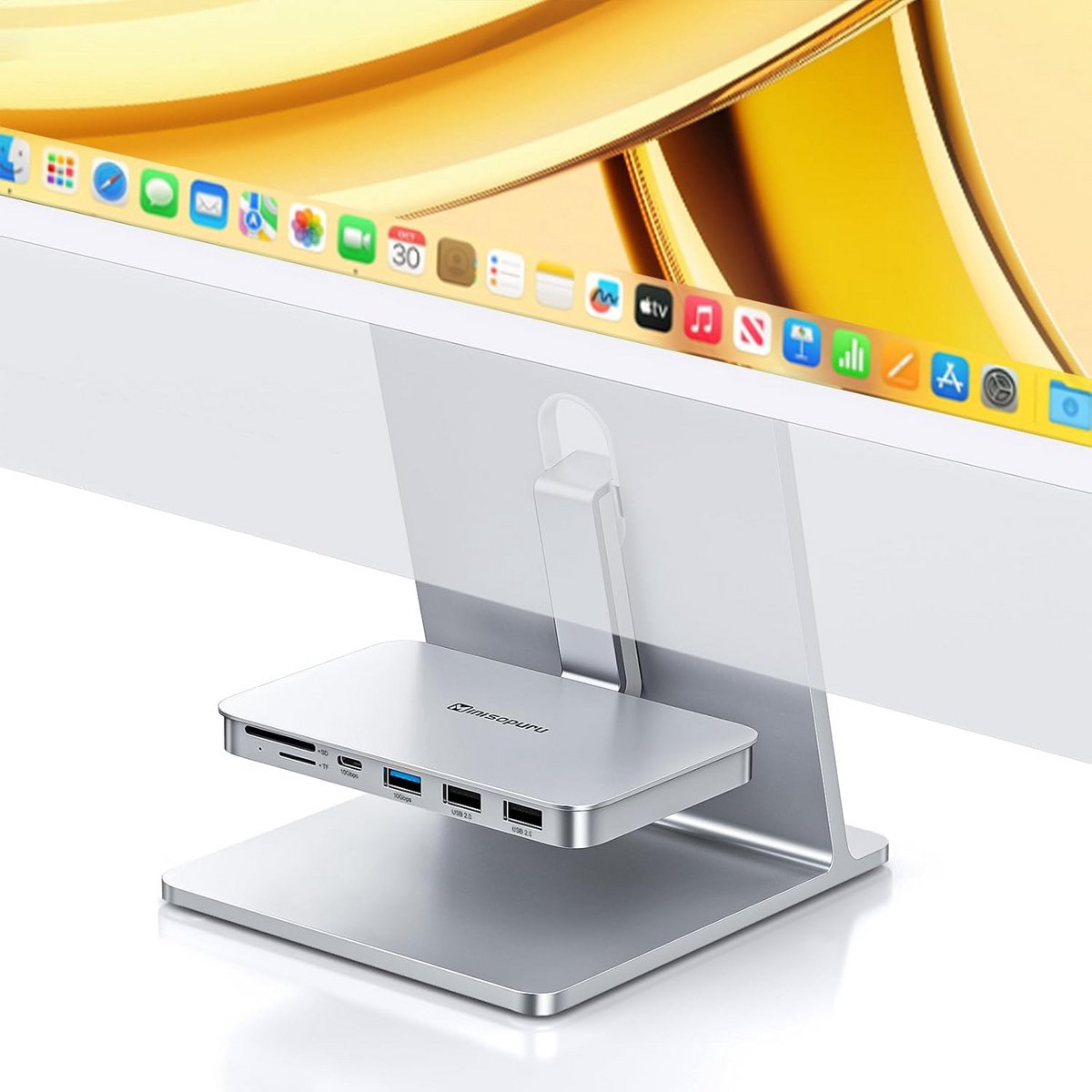 USB C Hub voor iMac 24 inch 2021-2024 en Studio Display 27 inch - 10 Gbps USB A/C