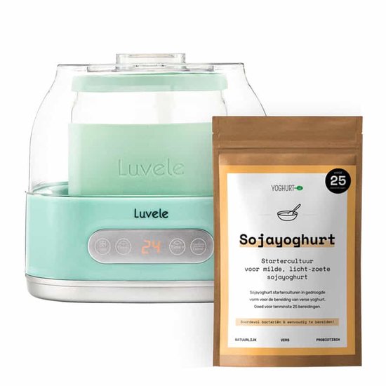 Luvele Pure Plus yoghurtmaker en sojayoghurt starterculturen