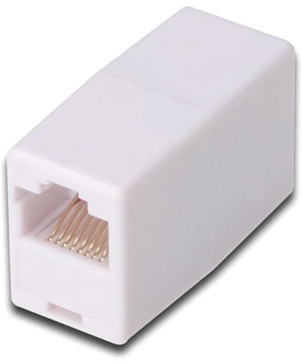 Modulaire Koppeling CAT 5e met 2x RJ45 Aansluitingen voor Netwerkkabel - Niet Afgeschermd - 1 Gbit/s - Ethernet Patch Connector - Wit