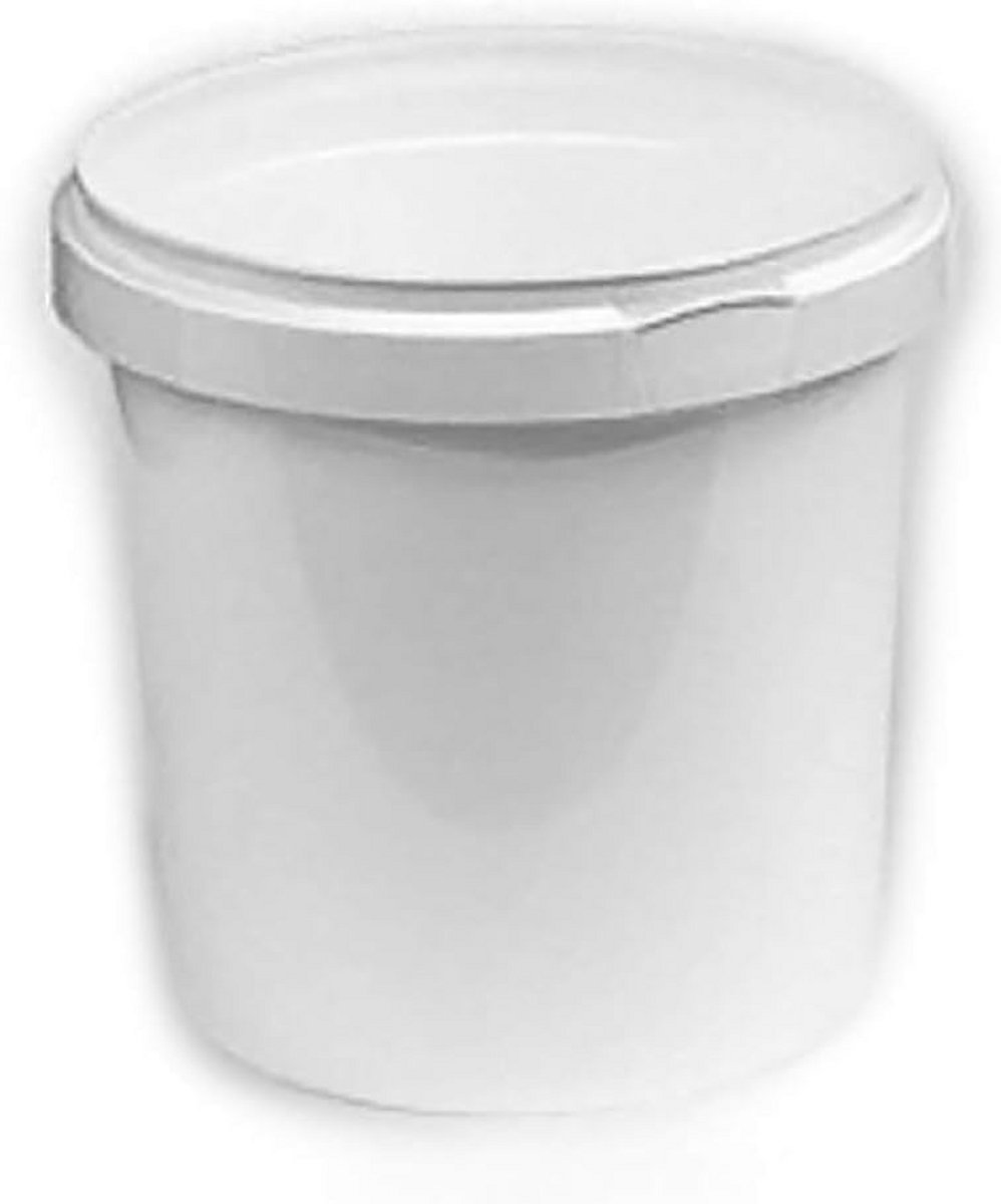 Witte Kunststof Emmer 1 Liter - Verpakking van 10 Stuks