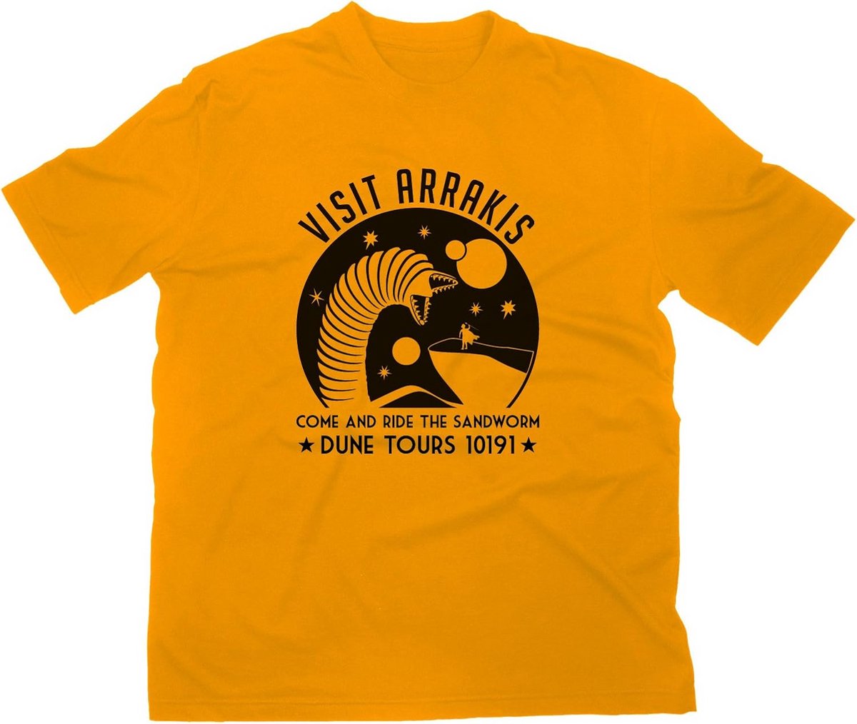 T-shirt met Arrakis-Print – Comfortabel Fan T-shirt van Zachte Katoen – Losse Pasvorm – Makkelijk te Combineren met Jeans en Shorts – Eenvoudig te Wassen