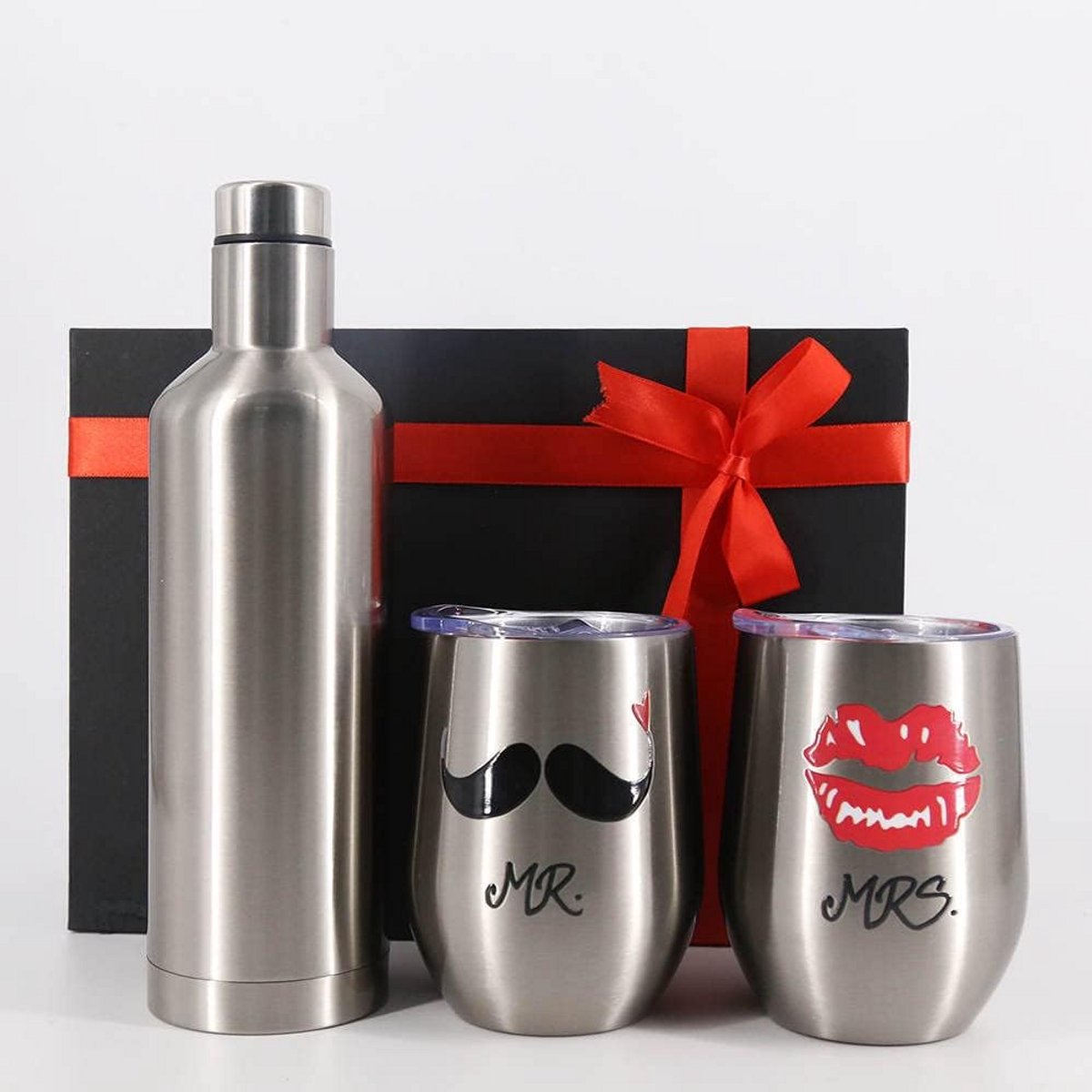 Cadeauset voor Koppels: Thermoskan en 2 Mokken voor Koffie en Thee