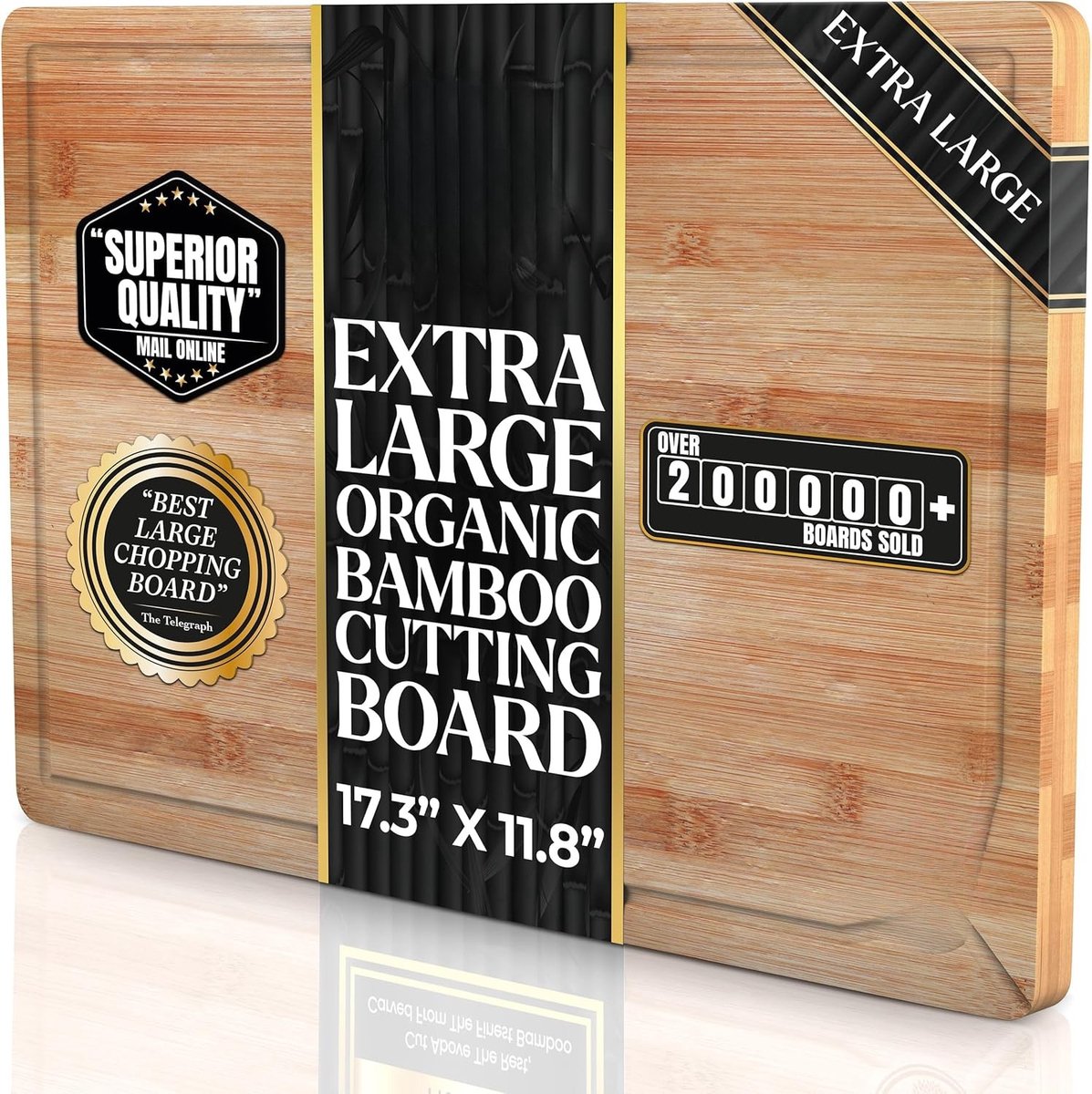 Famanu - Luxe Houten Snijplank – Bamboe – 45x30x2 cm – Voor Vlees & Groenten