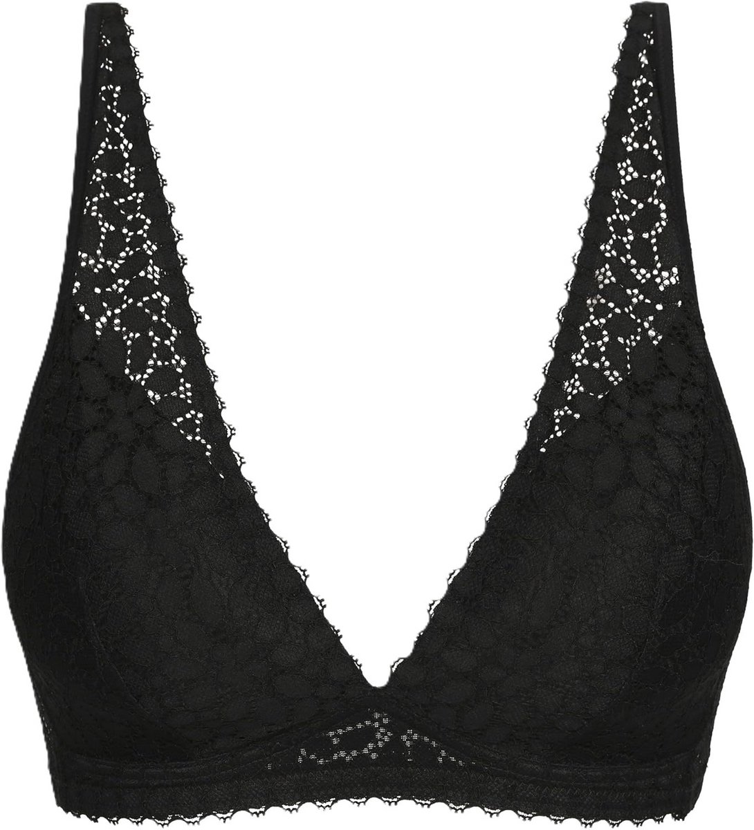 Zwarte Voorgevormde Lace BH met Beugel voor Vrouwen - Comfortabele Dagelijkse Ondersteuning