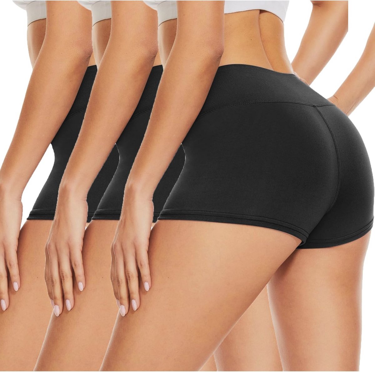 Hoge Taille Korte Shorts voor Dames - Sportieve Onderdraagkleding met Buikcorrectie