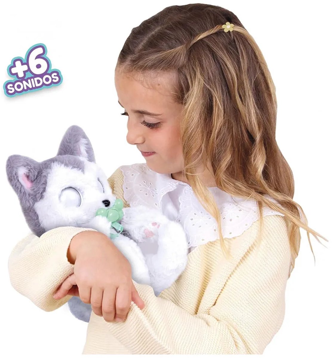 Baby Paws hondje Husky - Interactieve pluchen knuffel — afbeelding 17