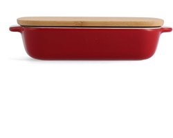 KitchenAid overschaal met bamboe deksel - small - keizer rood