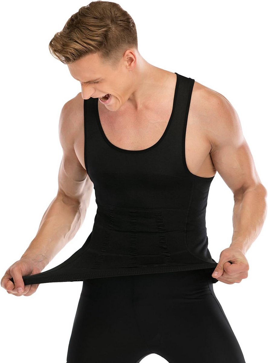 Heren Compressieshirt voor Figuurcorrectie en Buikspanning