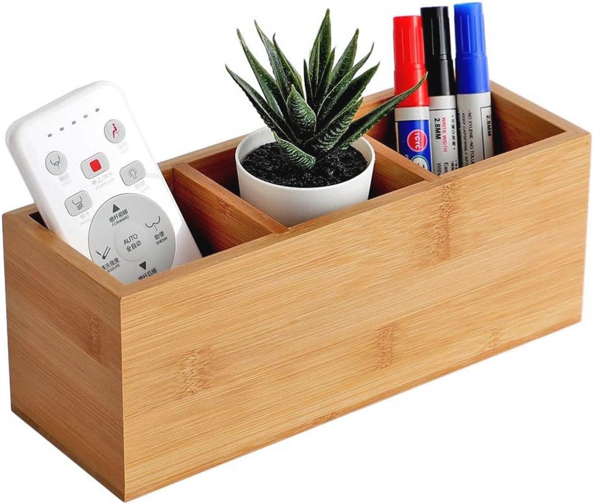 Bamboe Penhouder en Desktop Organizer voor Kantoor en Thuis