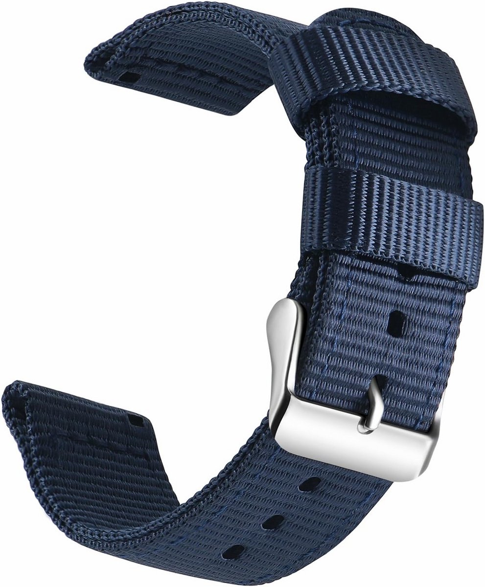 Nylon Horlogeband Gestreepte Militaire Stijl - Verkrijgbaar in 13 Kleuren en 4 Maten (18mm t-m 24mm)