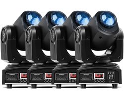Moving Head - DMX Stage Light Bewegend Hoofd - Moving Head Spot - Gobo & Kleurwiel - 9/11CH - 13° Lens - Verlichting - 4 Stuks - Podium licht