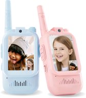 Tiny Play - Vidéo Talkie-Walkies pour enfants - Talkie-walkie - 2 pièces - bleu/rose