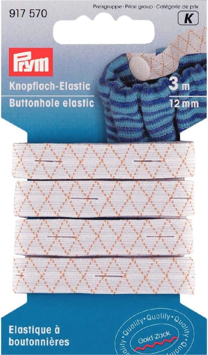 Witte Knoopsgat Elastische Tape 12mm - 1x3m