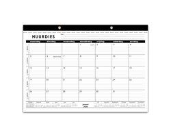 Huurdies® Kalender 2026 – 18 Maanden Bureauplanner & Wandkalender – A3+ Formaat (45x32 cm) – Met Weeknummers, Feestdagen & Notities – Januari 2026 t/m Juni 2027