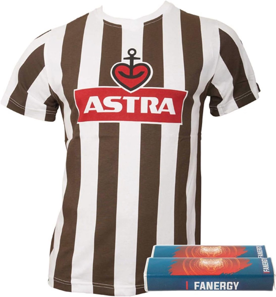 Traditioneel Voetbal T-shirt voor Heren - Bruin/Wit