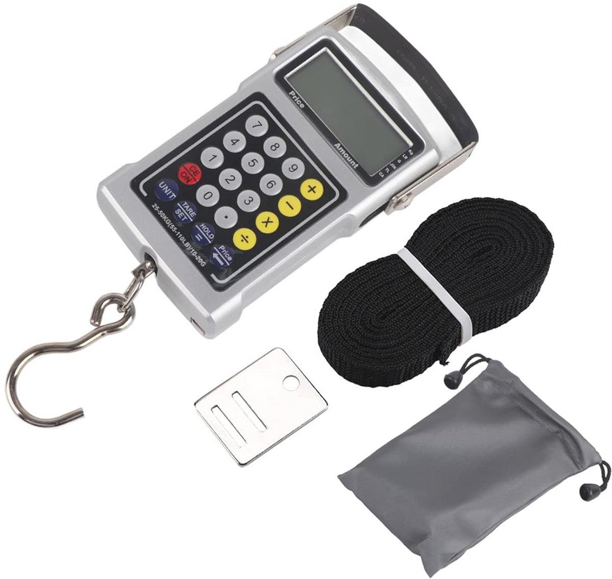 Draagbare Digitale Visweegschaal 7-in-1 met LCD Display en Temperatuur Calculator
