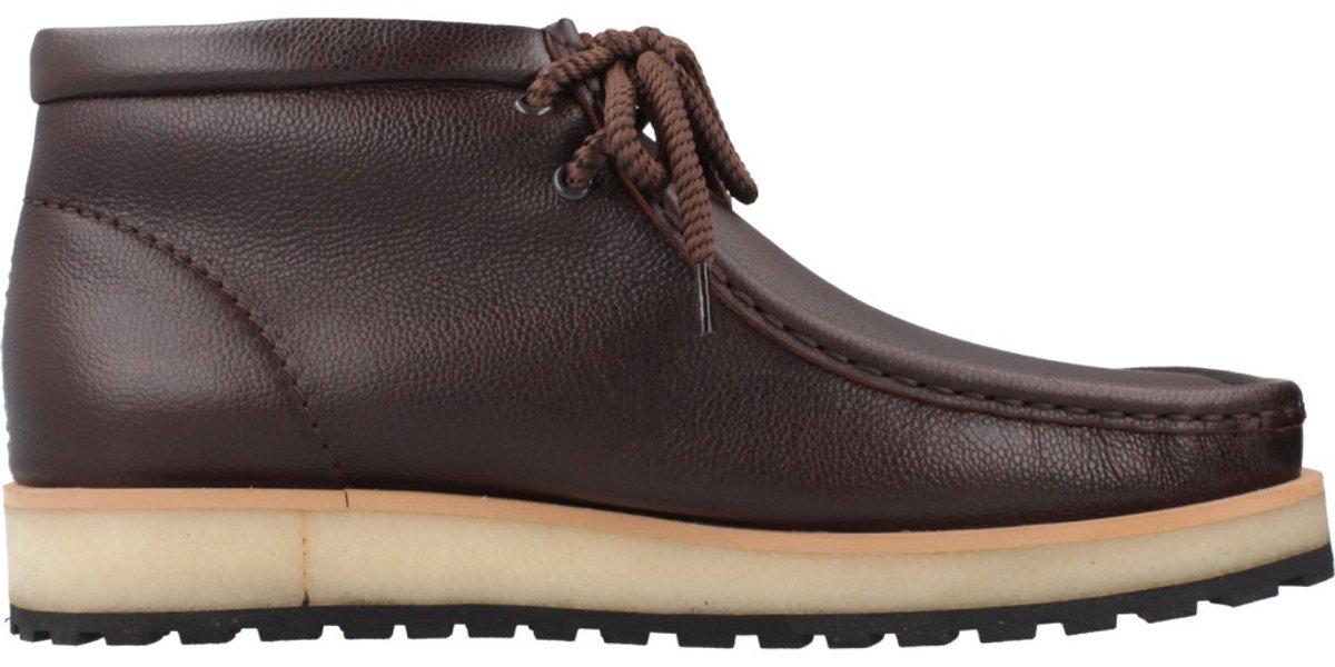 Clarks heren veterboot Wallabee Scout graine leder bruin