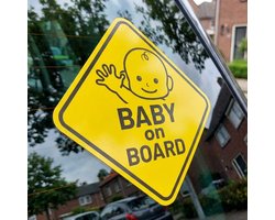 Baby on board autosticker UV- en Waterproof - Baby aan boord sticker auto - Baby on board bordjes